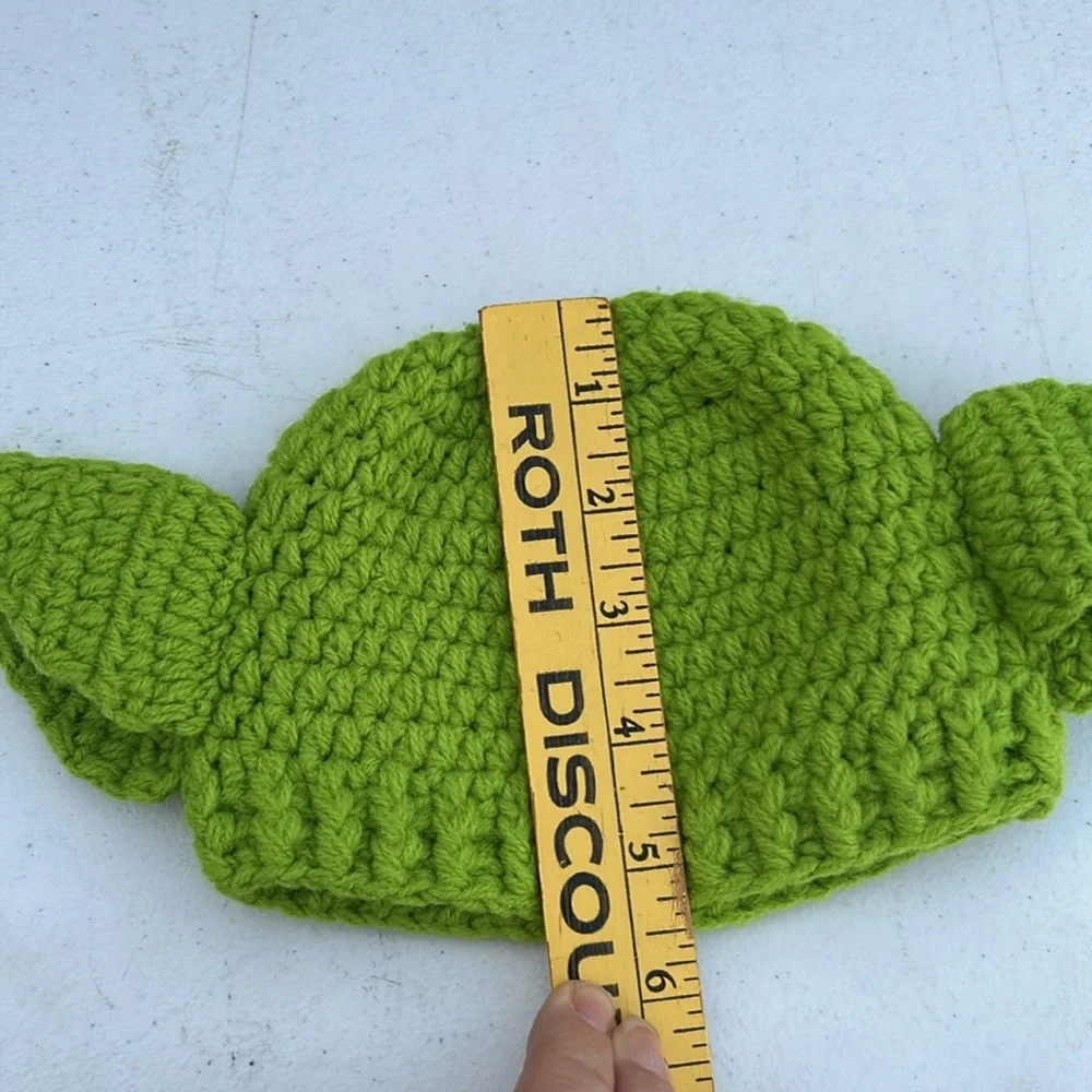 NWOT Baby YODA Costume Hand Crochet Hat & Diaper Cover Outfit Star Wars photo op - Picture 5 of 7